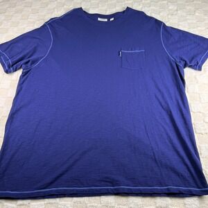 ROWM Mens 3XT‎ Blue Pocket T-Shirt Big & Tall Casual Short Sleeve Tee
